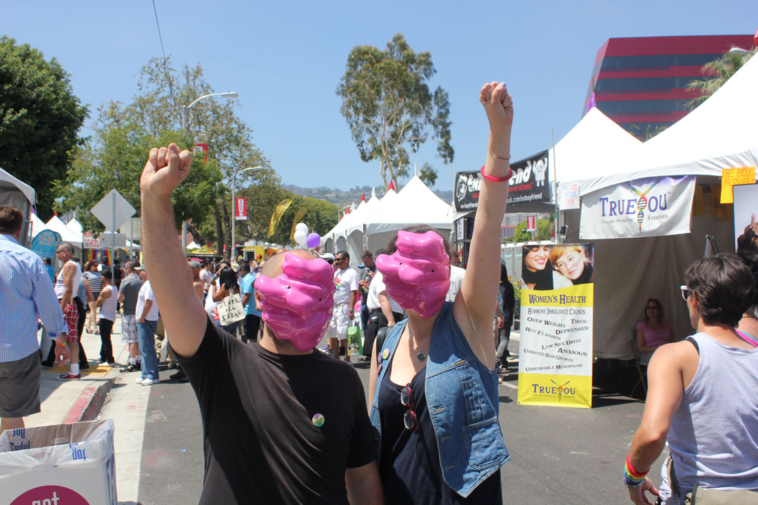 Fag Face Scanning Station, reclaim:pride with the ONE Archives and RECAPS Magazine, Christopher Street West Pride Festival, West Hollywood, CA, photo by David Evans Frantz (2013)