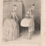 Honoré Daumier, Twee Chinese vrouwen in Franse jurken, 1844